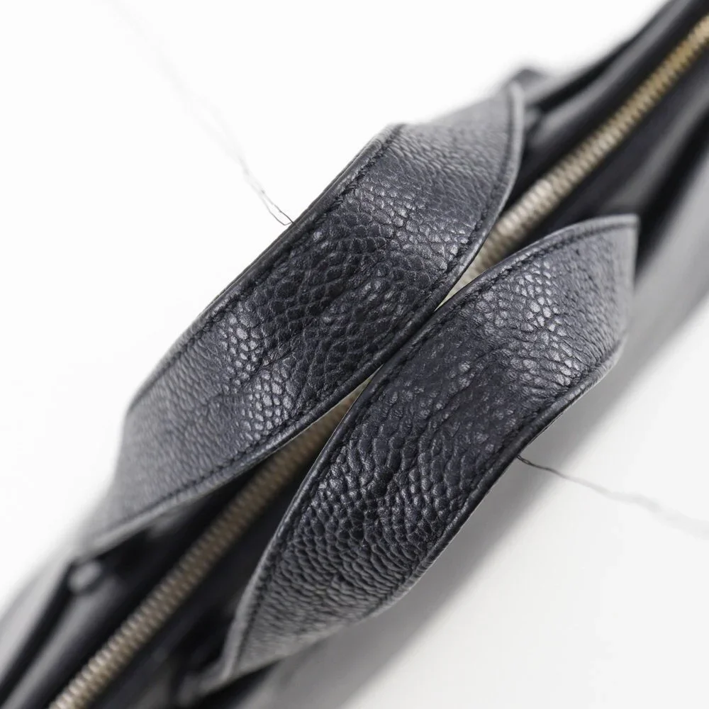 CHANEL Black Caviar Leather Bag